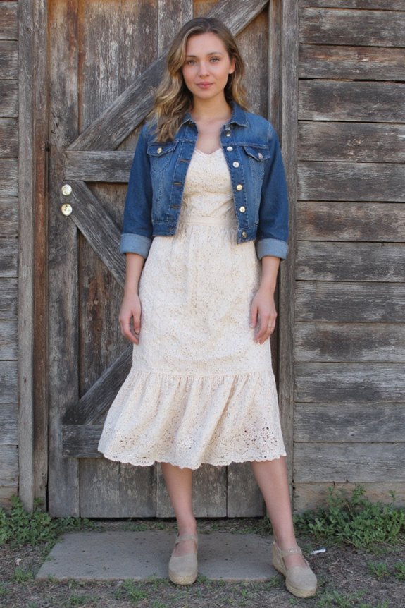 beige lace midi elegance