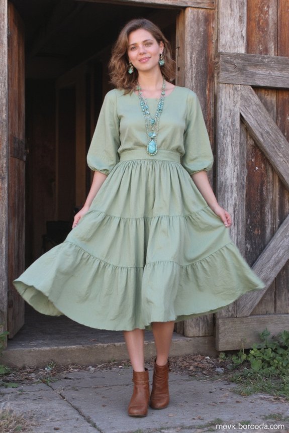 boho silk dress ensemble