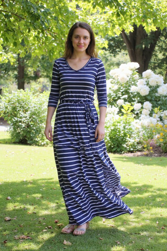 casual striped jersey dress