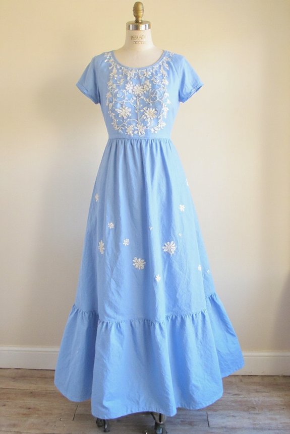 delicate embroidered maxi dress