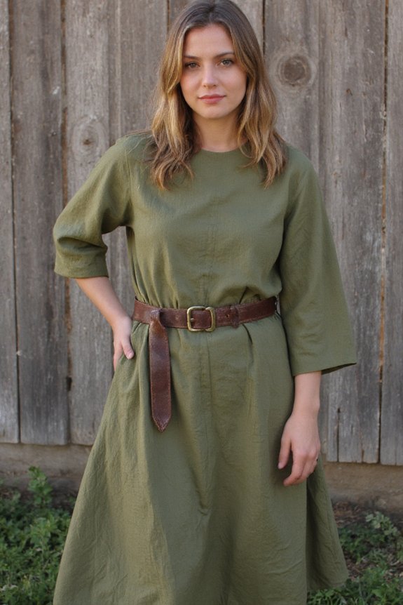 olive green linen elegance