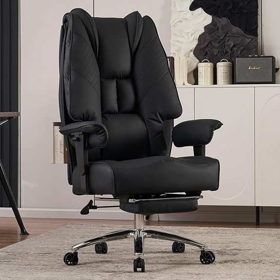 Big and Tall Office Chair 400lbs Leather Executive